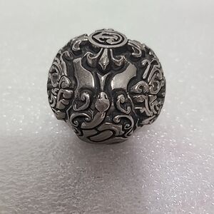 DELEON Tequila Platinum Bottle Decanter Glass Silver Skull Logo LID TOP ONLY